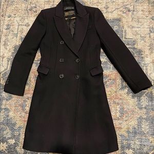 Zara Double-Breasted Coat in Black XS (purchased in Paris)